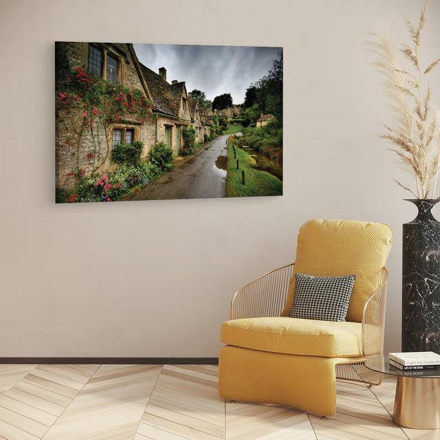 Truecanvas Bibury, Wooden Framed Canvas Paintings For Home Decor | Bedroom, Living Room,Wall Decoration | Wall Art Painting, Ct0297, Size 16 X 24 In