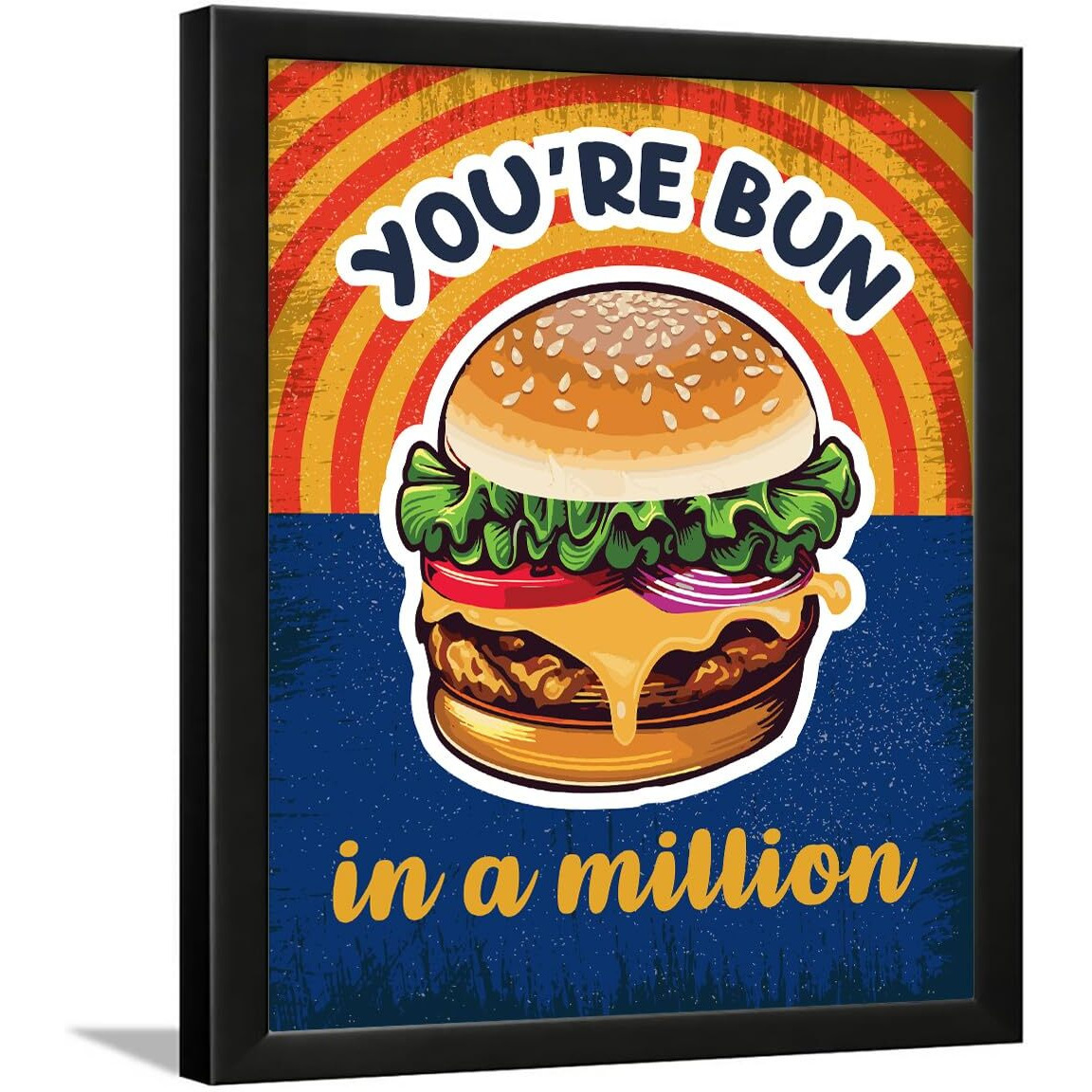 Chaka Chaundh - Restaurant Quotes Wall Frames - Burger Poster For Kitchen, Mess, Bakery, Cookery - Framed Posters For Kitchen - Fast Food & Dining Quotes Wall Frames - (14 X 11 Inches)