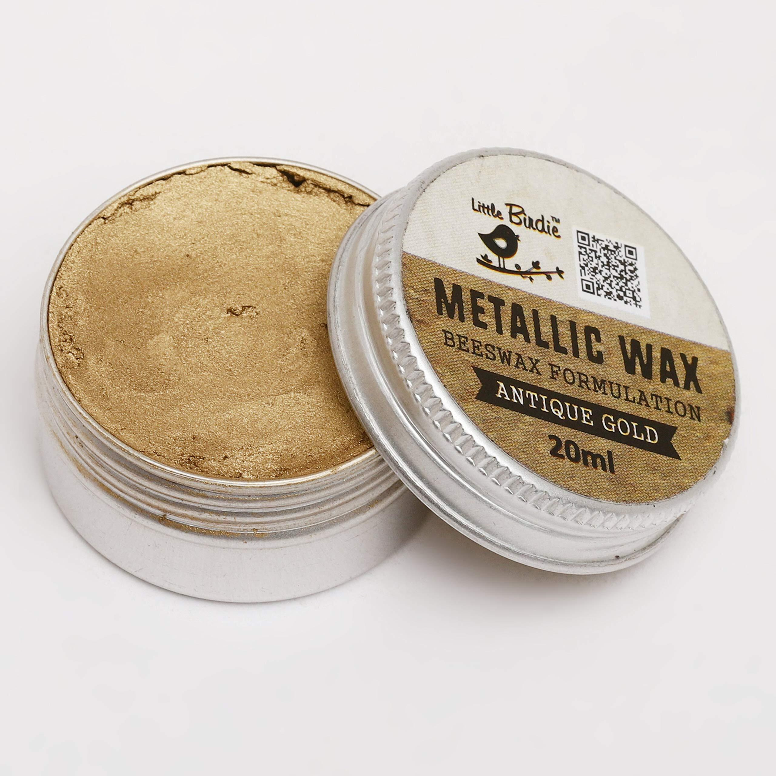 Little Birdie Metallic Wax - Antique Gold (20Ml) | Metallic Finish For Textured Surfaces & Craft Projects
