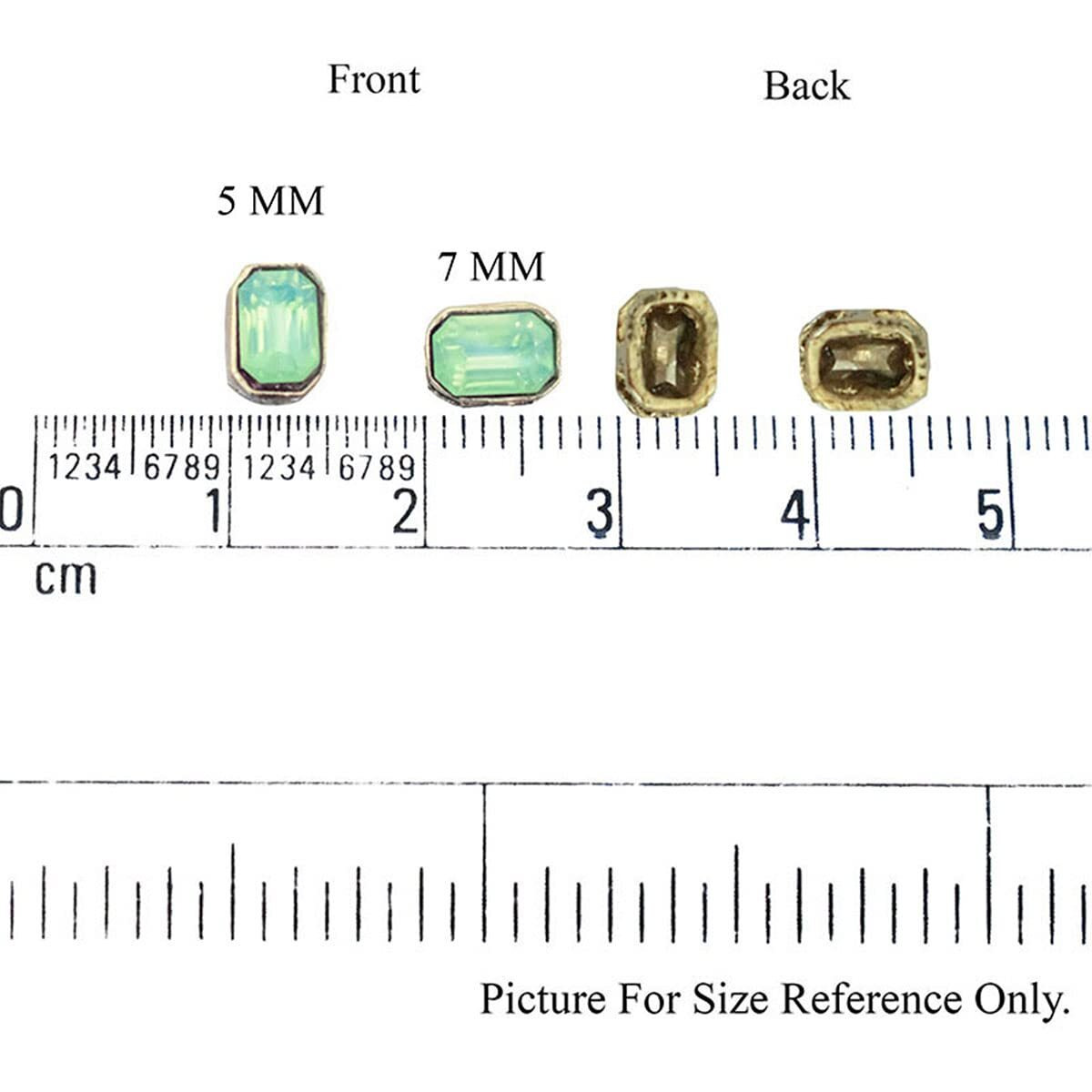 Embroiderymaterial Flatback Sew On Kundan Beads/Rhinestone/Gem Stone For Craft, Embroidery, Jewellery Making, Dresses, Embellishments, Bracelet Making (5X7Mm, Rectangle Shape, Milky White Color, 50 Pieces)