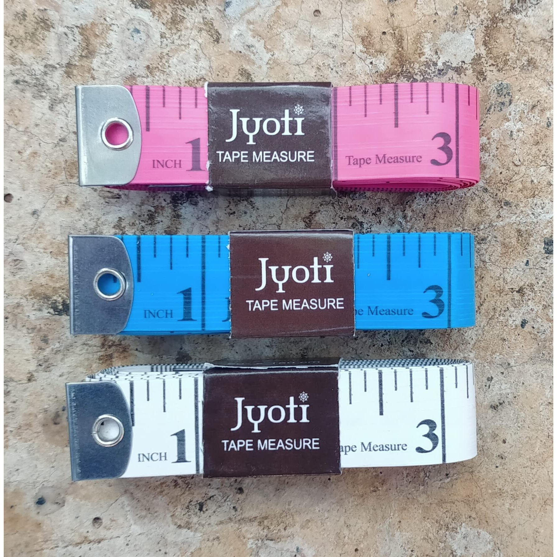 Ljl Traders Cloth/Object/Body Measurement Tape (Multicolour, Pvc + Fiberglass,1.50 Meter/150 Cm) - 5 Pieces