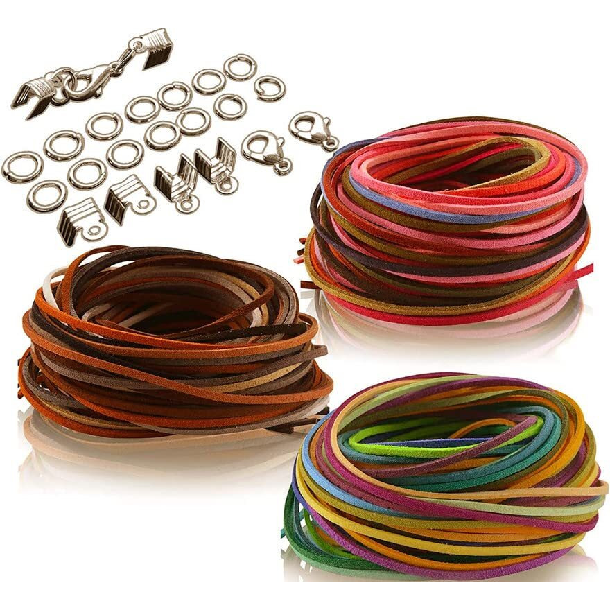 Diy Crafts Pack Of 1 Set, Gold, Faux Leather Cord Suede Cord String Rope Thread, For Jewelry Making Beading Necklace Bracelet With As Choice Cord X Ends, As Choice Cord (Pack Of 1 Set, Gold)