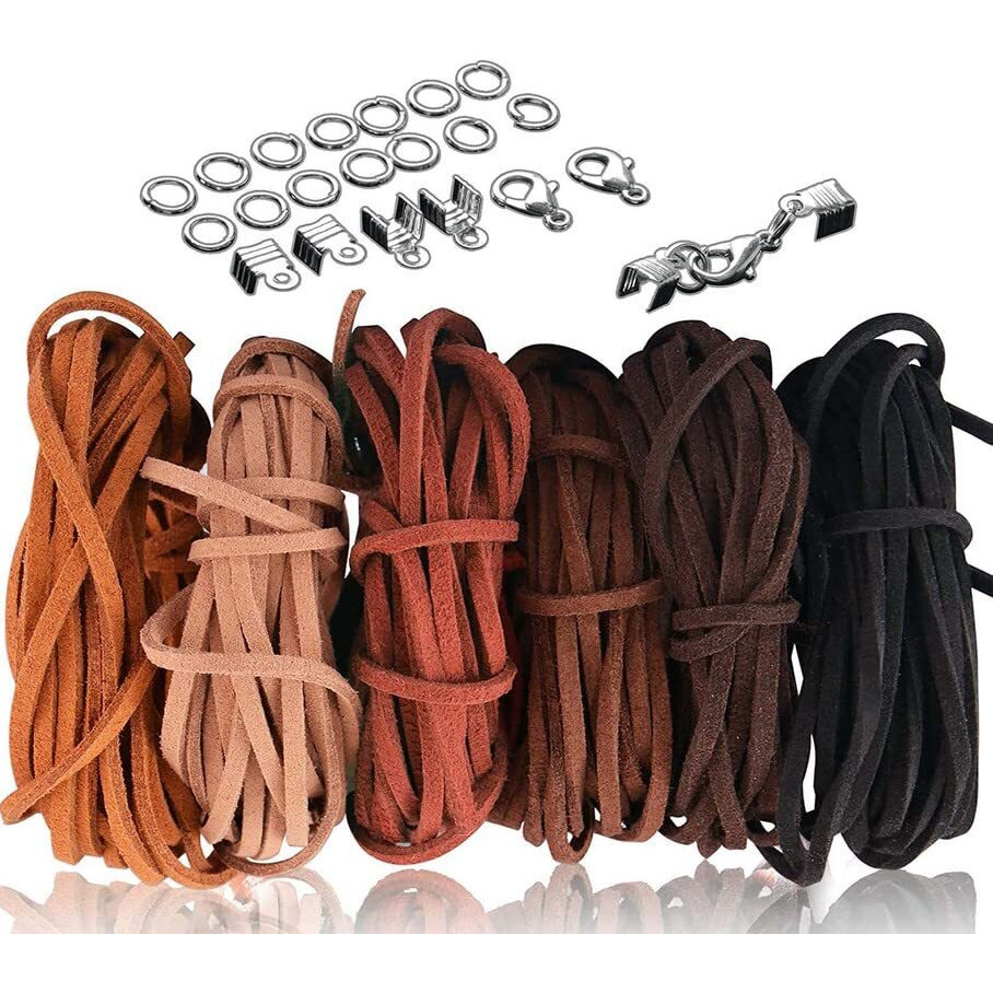 Diy Crafts Pack Of 1 Set, Gold, Faux Leather Cord Suede Cord String Rope Thread, For Jewelry Making Beading Necklace Bracelet With As Choice Cord X Ends, As Choice Cord (Pack Of 1 Set, Gold)