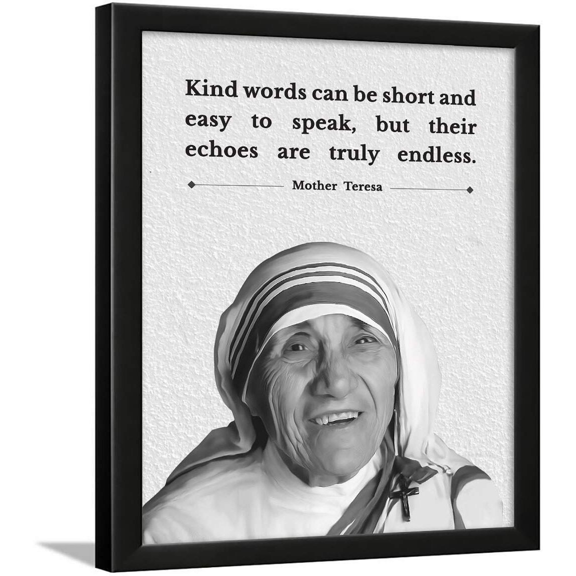 Chaka Chaundh - Motivational Quotes Frames - Framed Posters With Frame  Mother Teresa Quotes Photo Frames For Office, Student And Study Room - Photos With Quotes - (14 X 11 Inches) (Aqua) (White)