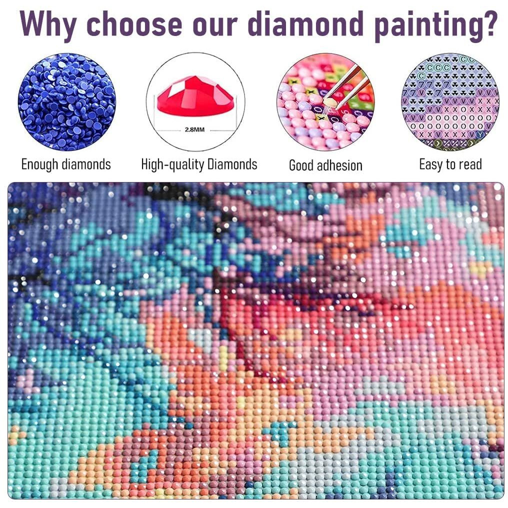 Artright Home Decoration Return Gift Tem Art And Craft For Kids Diamond Painting Kit, 30 * 40Cm Bright Moon For Adults & Kids, Art Wall Hangings Super Moon Night Scene For Home Wall Decor (30X40, 709)