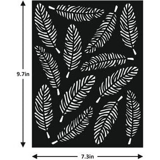 Little Birdie Stencil Feathers 18.5 X 24.5 Cm|Stencils For Wall Painting, Craft And Art Painting | Reusable Painting Template For Home Decor, Crafting, Diy Albums & Scrapbook, Cake, Tile, Fabric| 1Pc