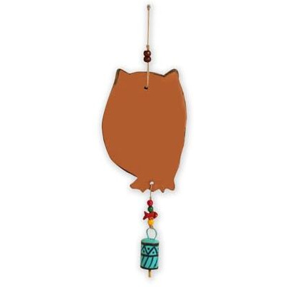 Exclusivelane 'Wide-Eyed Owl' Handmade Terracotta Wall Hanging For Home Decoration (12.6 Inch) | Handpainted Wall Decoration Item For Living Room Wall Hanging Decorative Item Terracotta Wall Dcor