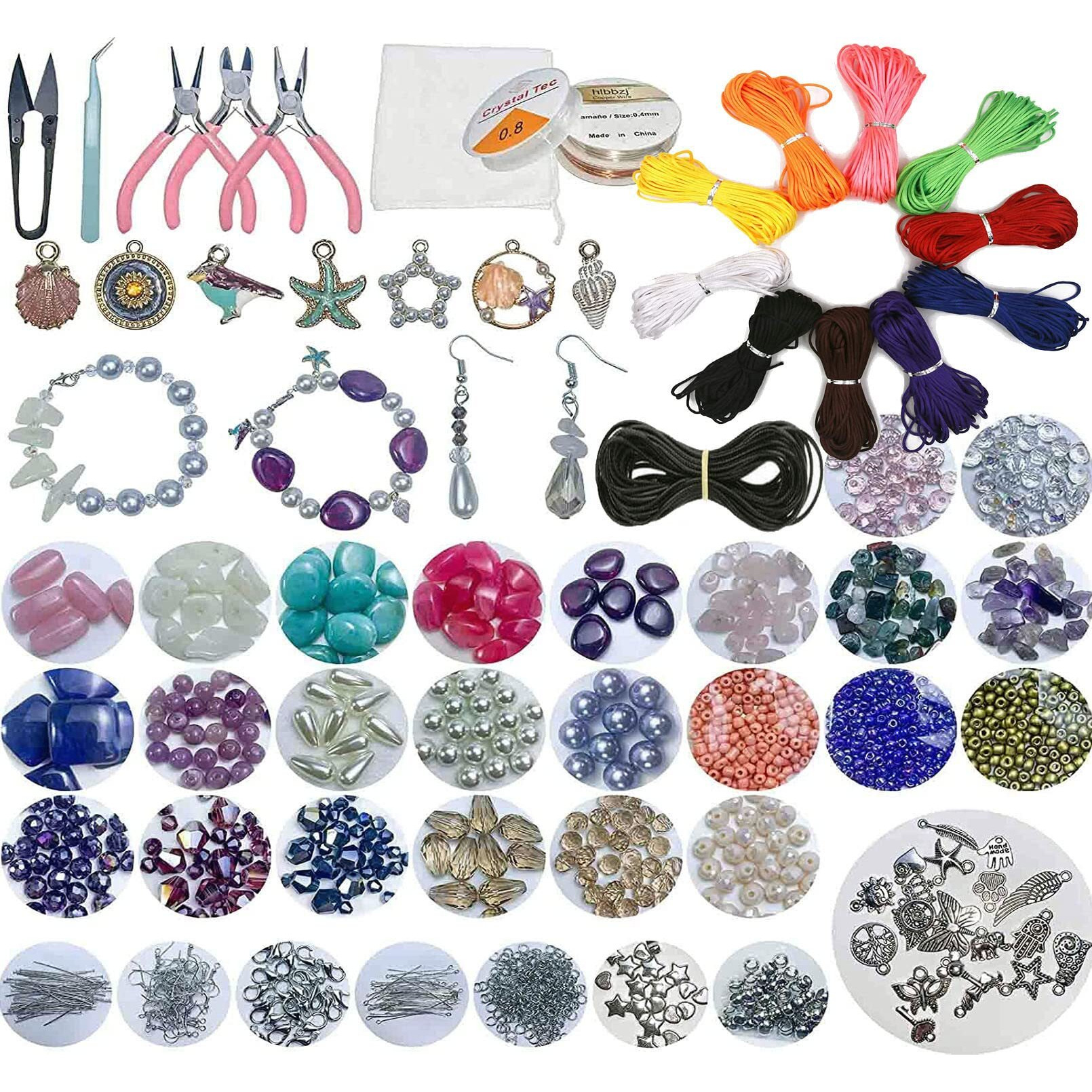Diy Crafts 0.5Mm 164 Yards, Color Maroon, Jewelry Making Kit Splendid Chosen Beads Findings Charms Tools For Bracelets Rings Earrings Necklace Making For Teens 0.5Mm 164 Yards, Color Maroon