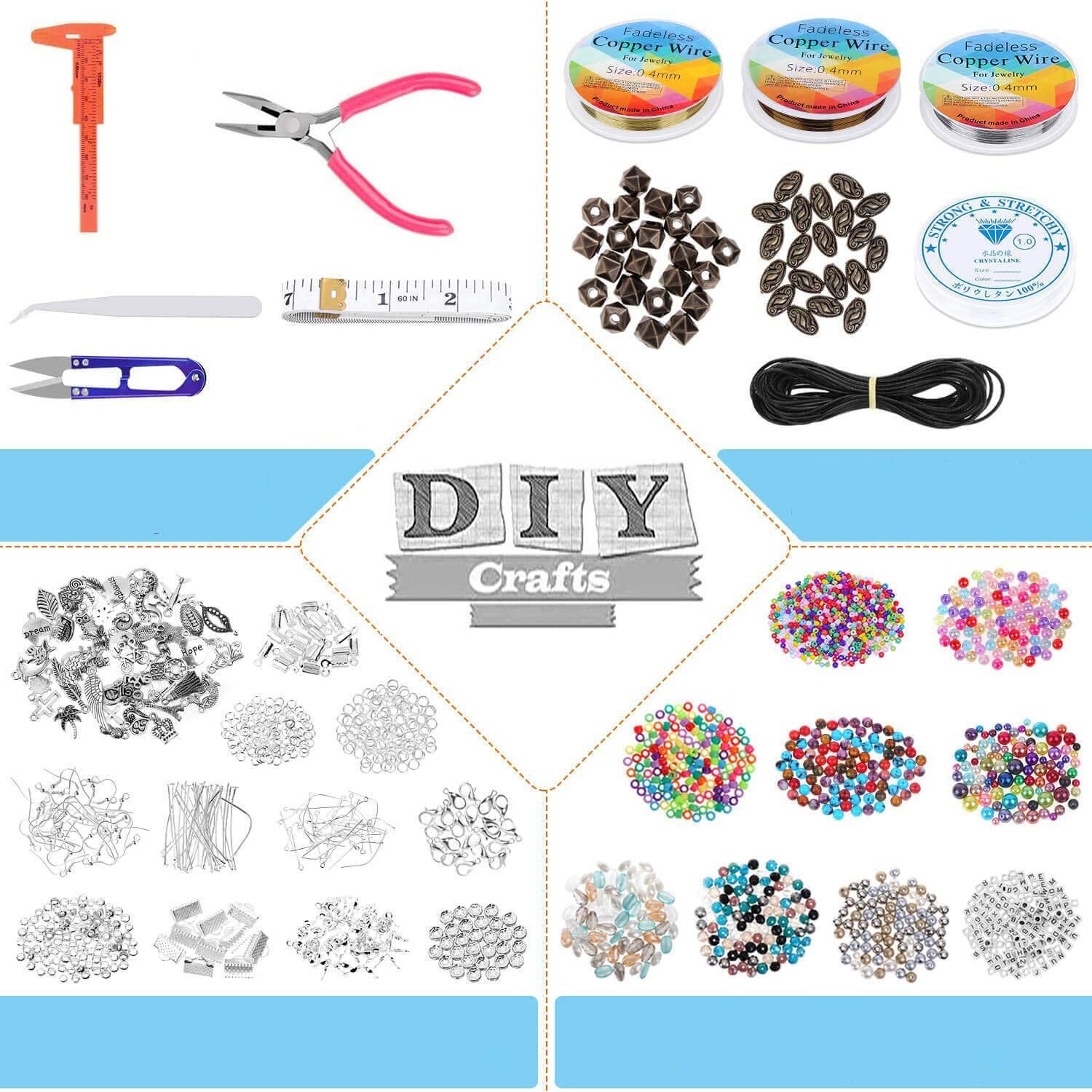 Diy Crafts 0.5Mm 164 Yards, Color Maroon, Jewelry Making Kit Splendid Chosen Beads Findings Charms Tools For Bracelets Rings Earrings Necklace Making For Teens 0.5Mm 164 Yards, Color Maroon