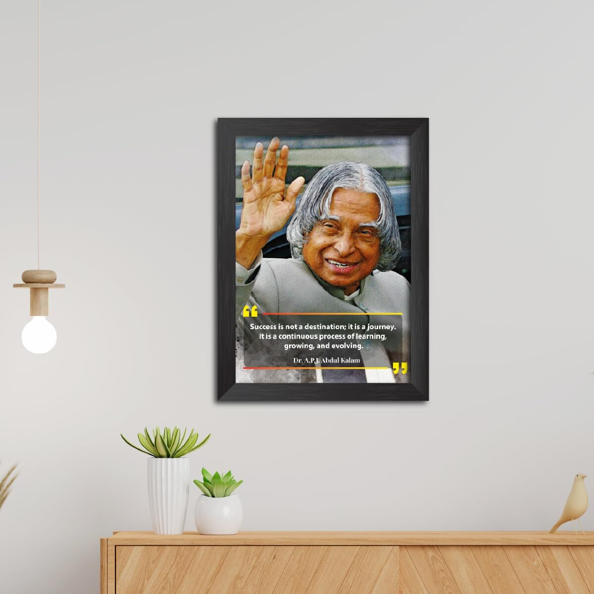 Tenorarts Ratan Apj Abdul Kalam Frame Motivational Quotes Laminated Poster Framed Painting With Dark Color Matt Finish Textures (12 Inches X 9 Inches)
