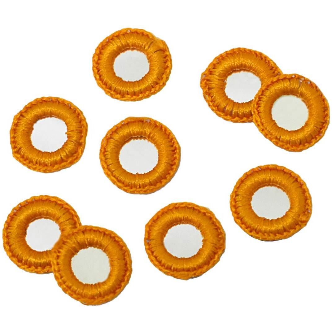 Embroiderymaterial Crochet Rings For Craft, Decoration And Embroidery (20Mm, Orange, 100 Pieces)