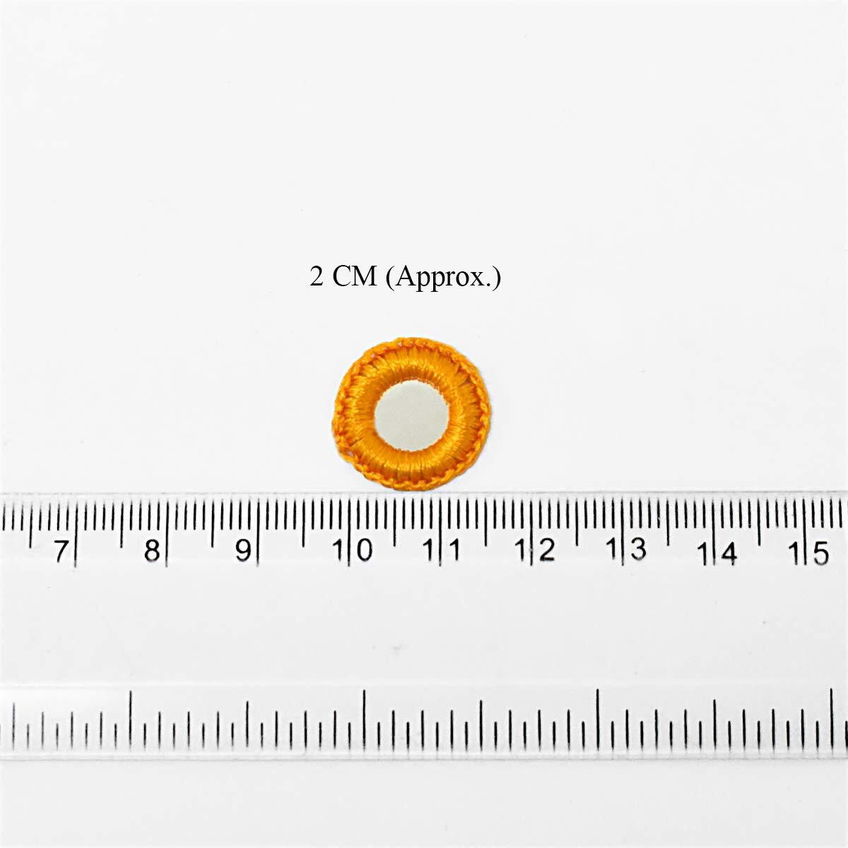 Embroiderymaterial Crochet Rings For Craft, Decoration And Embroidery (20Mm, Orange, 100 Pieces)