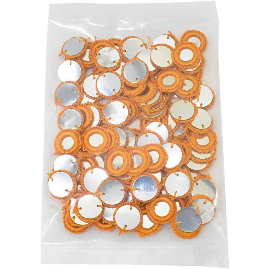 Embroiderymaterial Crochet Rings For Craft, Decoration And Embroidery (20Mm, Orange, 100 Pieces)