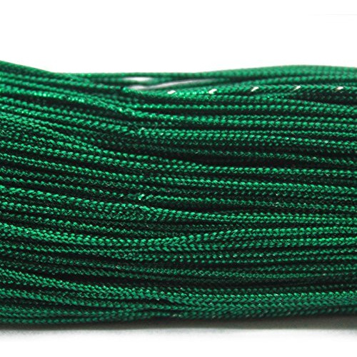 Embroiderymaterial Badla Threads For Embroidery, Jewellery And Craft Making(1Mm, 200 Metre, Dark Green Color)