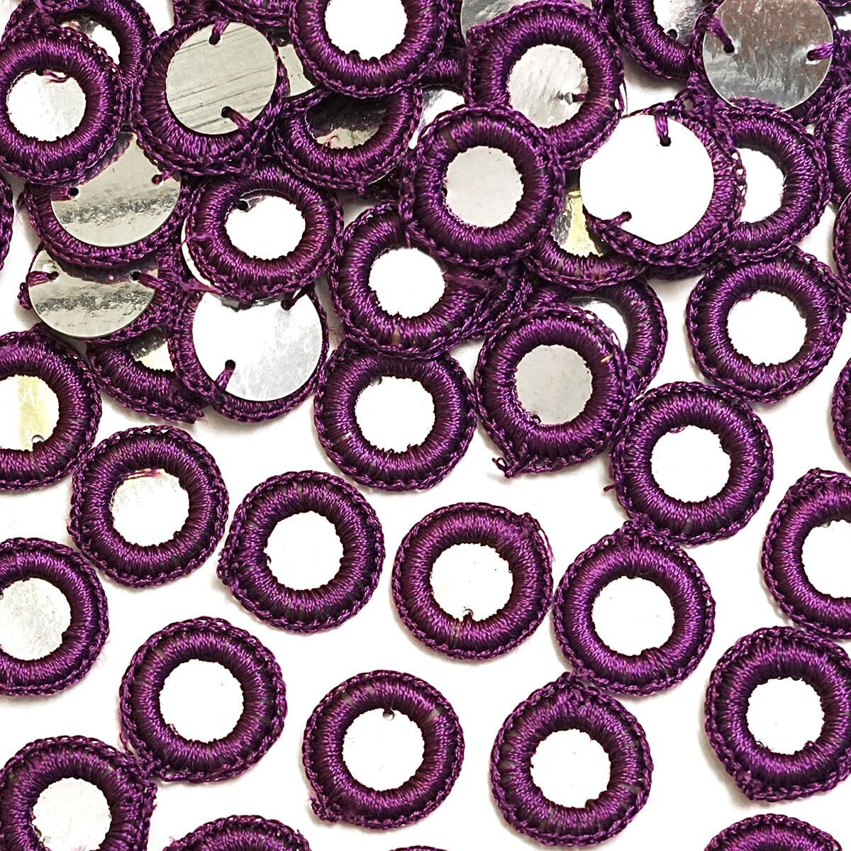 Embroiderymaterial Crochet Rings For Embroidery And Craft Purpose (Purple, 100 Pieces, 18Mm)