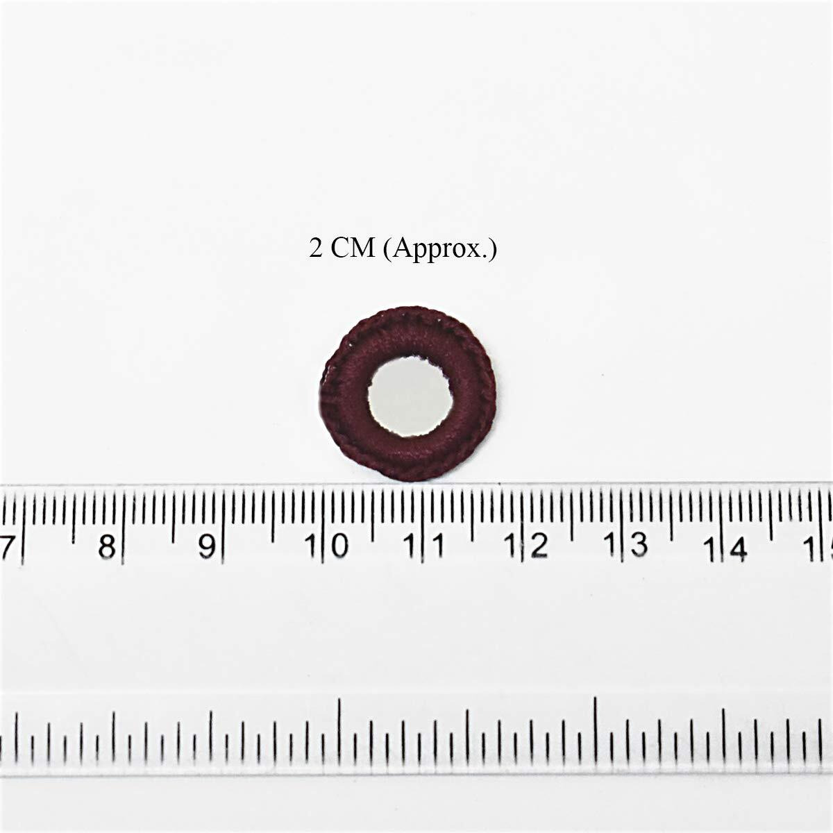 Embroiderymaterial Crochet Rings For Craft, Decoration And Embroidery (20Mm, Dark Maroon, 100 Pieces)
