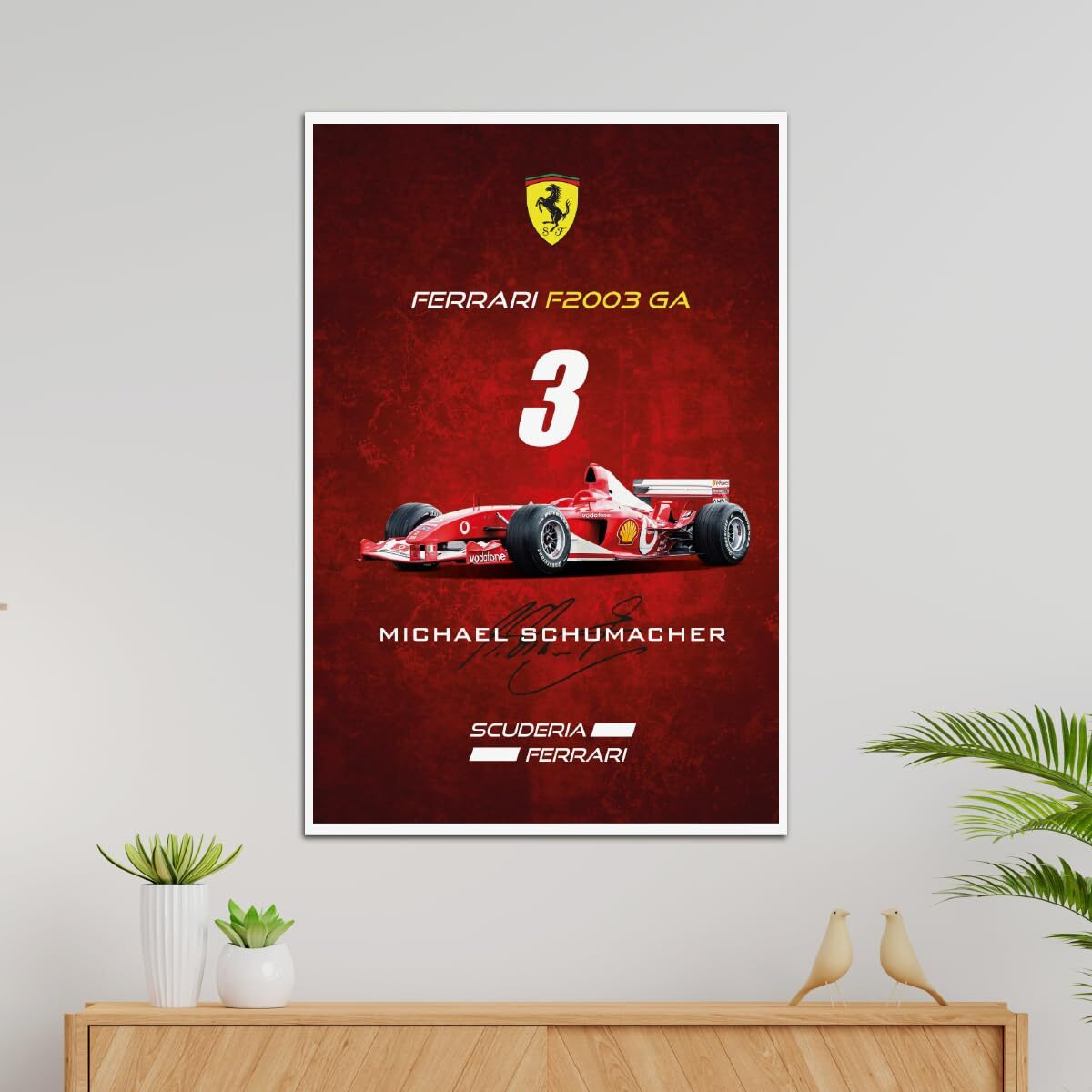 Tenorarts Formula One Racer Michael Schumacher Poster Art Print Wall Poster With Thick 300 Gsm Matt Finish Paper (18Inches X 12Inches)