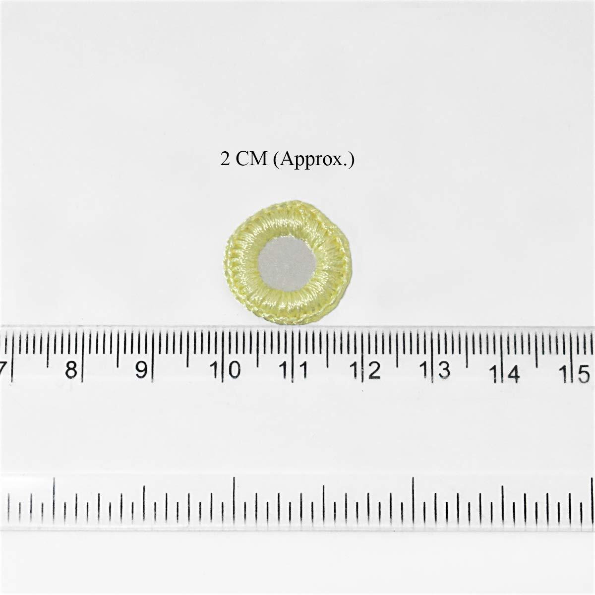 Embroiderymaterial Crochet Rings For Craft, Decoration And Embroidery (20Mm, Light Yellow, 100 Pieces)