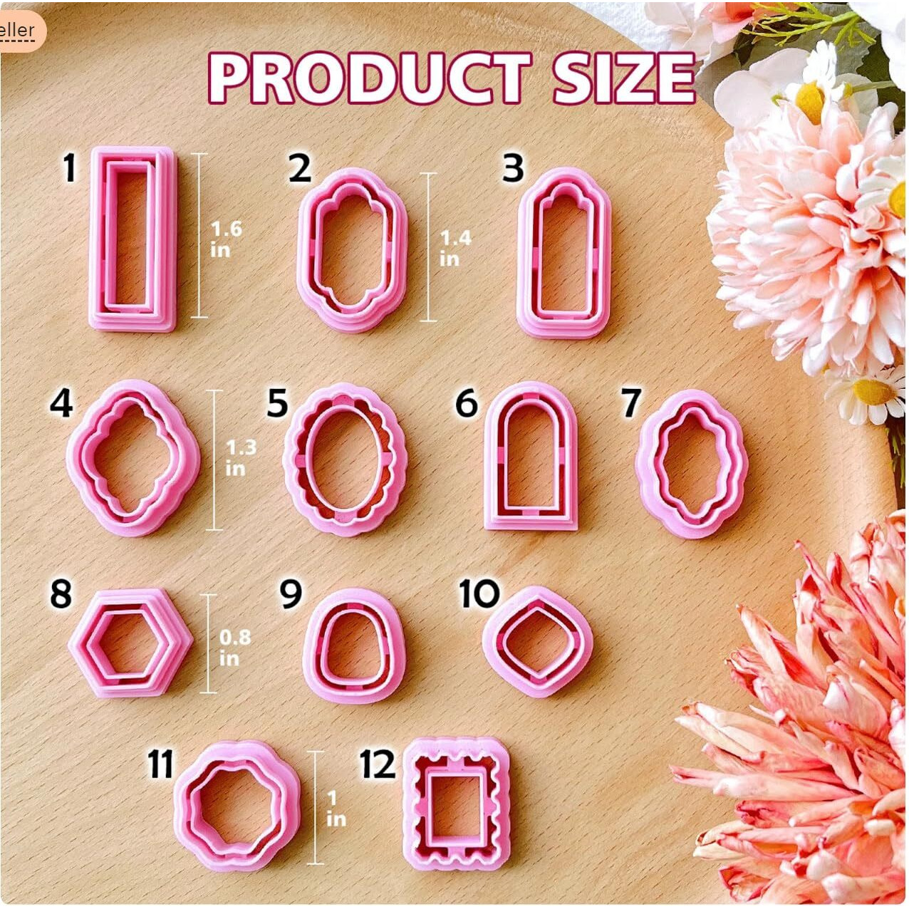 Dhanishtha | Polymer Clay Cutter Cutters | Clay Cutter Clay Tool | Basic Shapes Earing Making Tools | Clay Cutter Tool Jewellery Making Tools | Color May Vary | Set Of 12 Cutters |