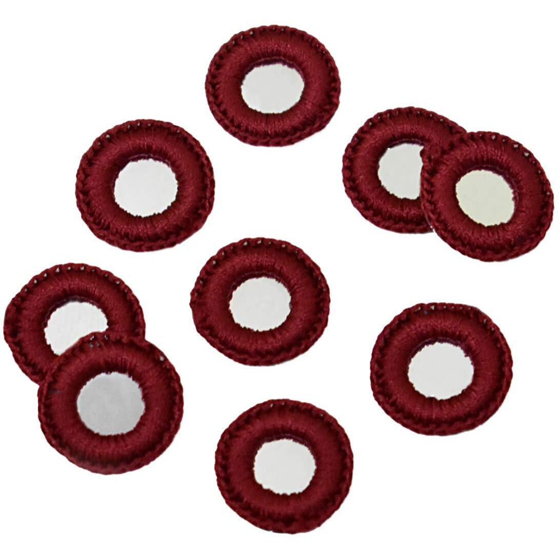 Embroiderymaterial Crochet Rings For Craft, Decoration And Embroidery (20Mm, Maroon, 100 Pieces)