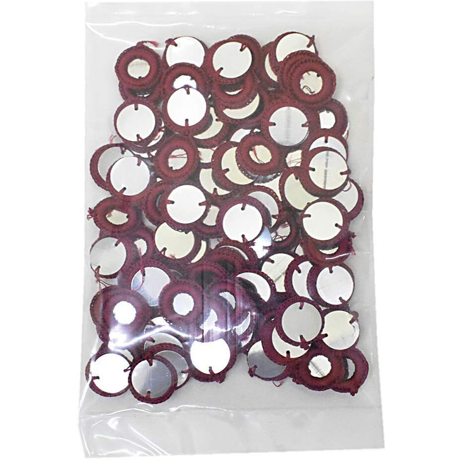 Embroiderymaterial Crochet Rings For Craft, Decoration And Embroidery (20Mm, Maroon, 100 Pieces)