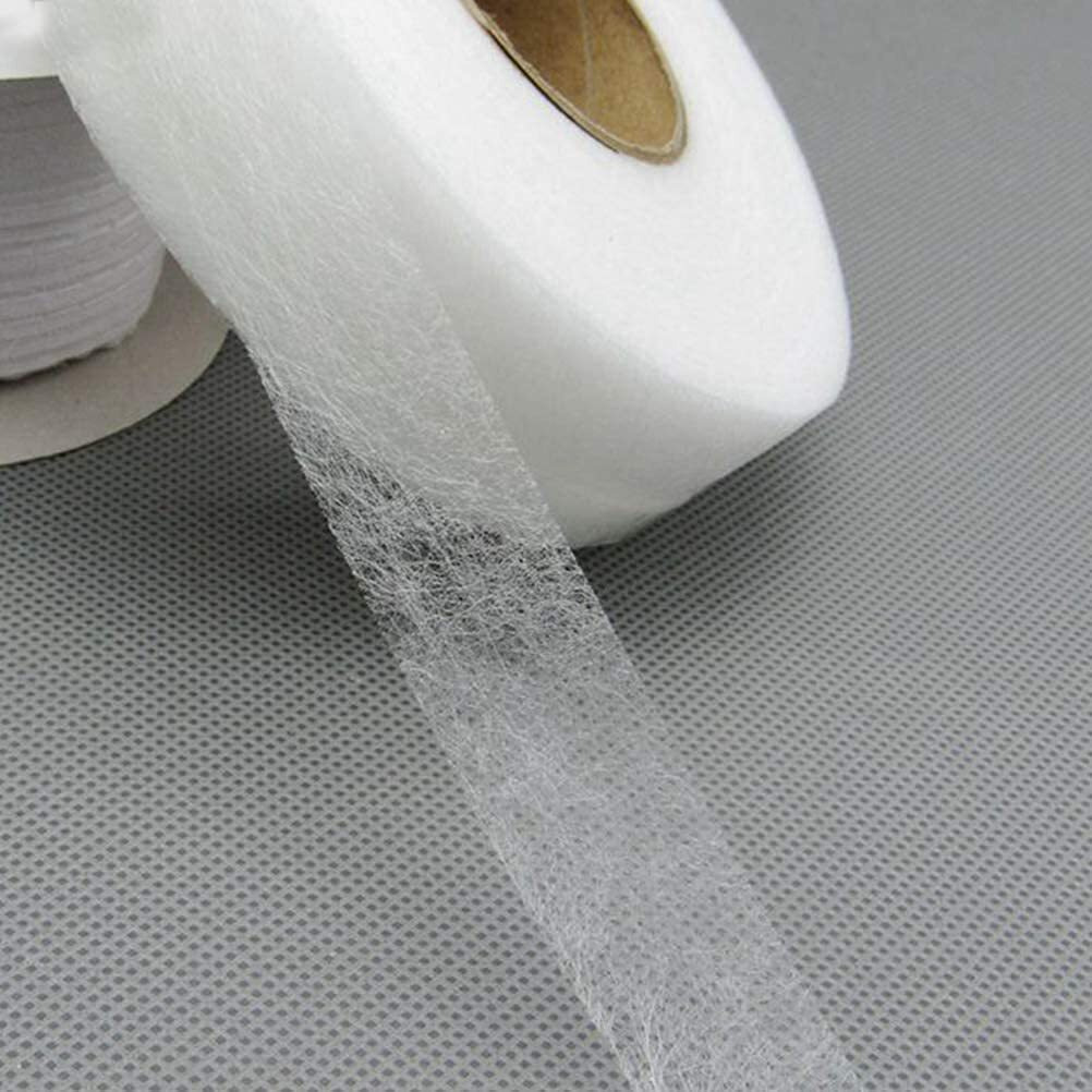 Sanwalsa Fabric Fusing Tape Double Sided Adhesive Sewing Hem Tape Iron On Tape (White) - 100 Yards - Pack Of 1