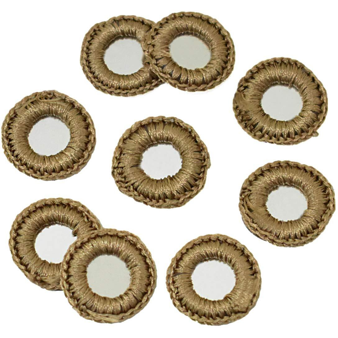 Embroiderymaterial Crochet Rings For Craft, Decoration And Embroidery (20Mm, Beige, 100 Pieces)