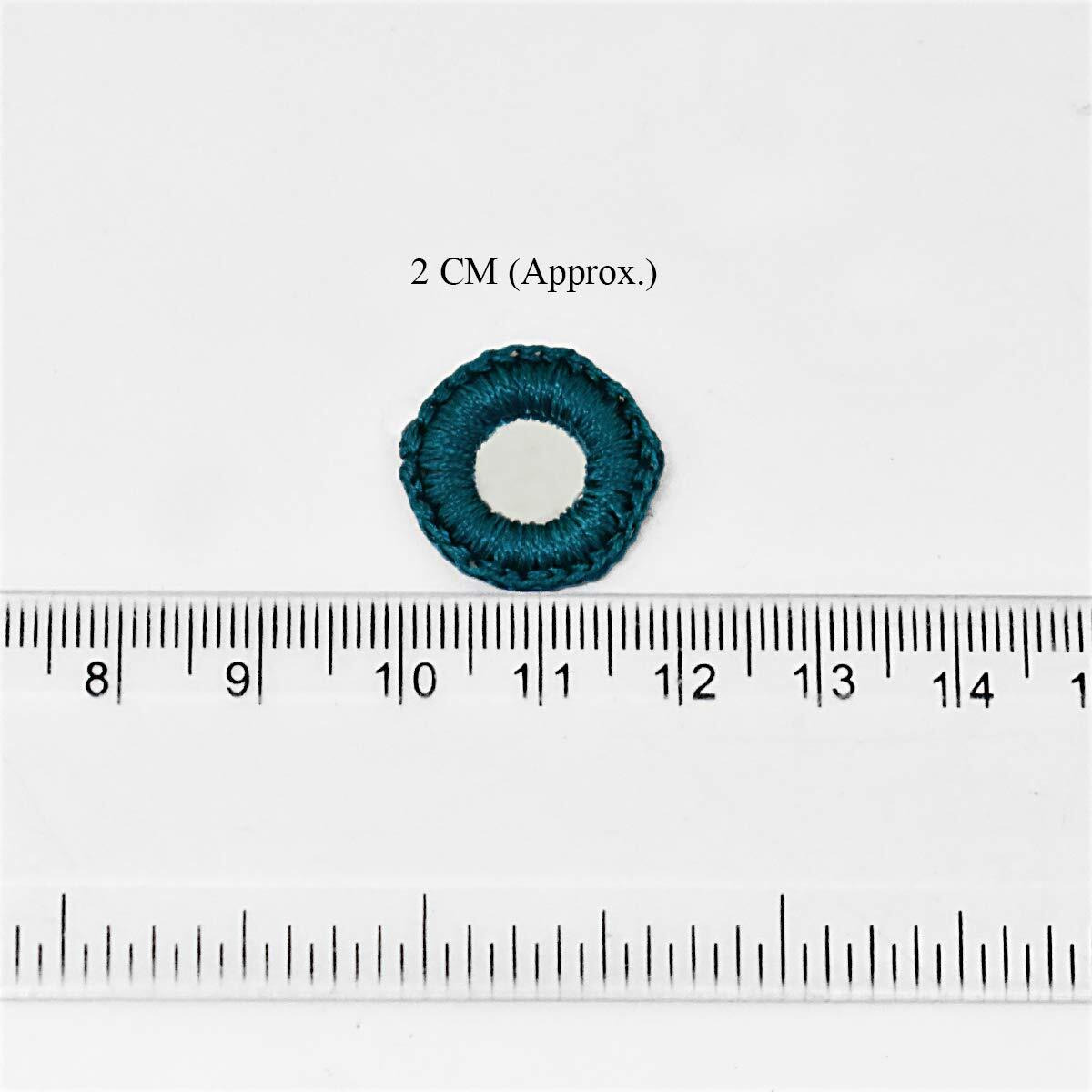 Embroiderymaterial Crochet Rings For Craft, Decoration And Embroidery (20Mm, Teal Blue, 100 Pieces)