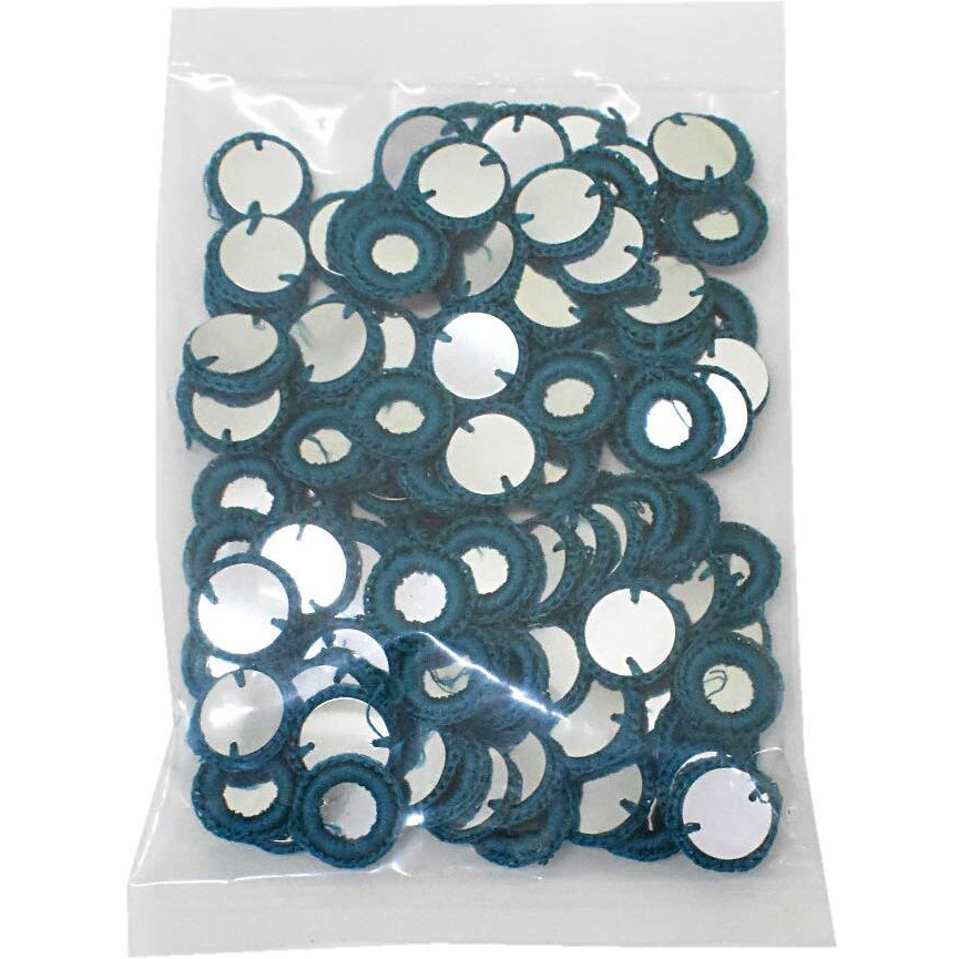 Embroiderymaterial Crochet Rings For Craft, Decoration And Embroidery (20Mm, Teal Blue, 100 Pieces)