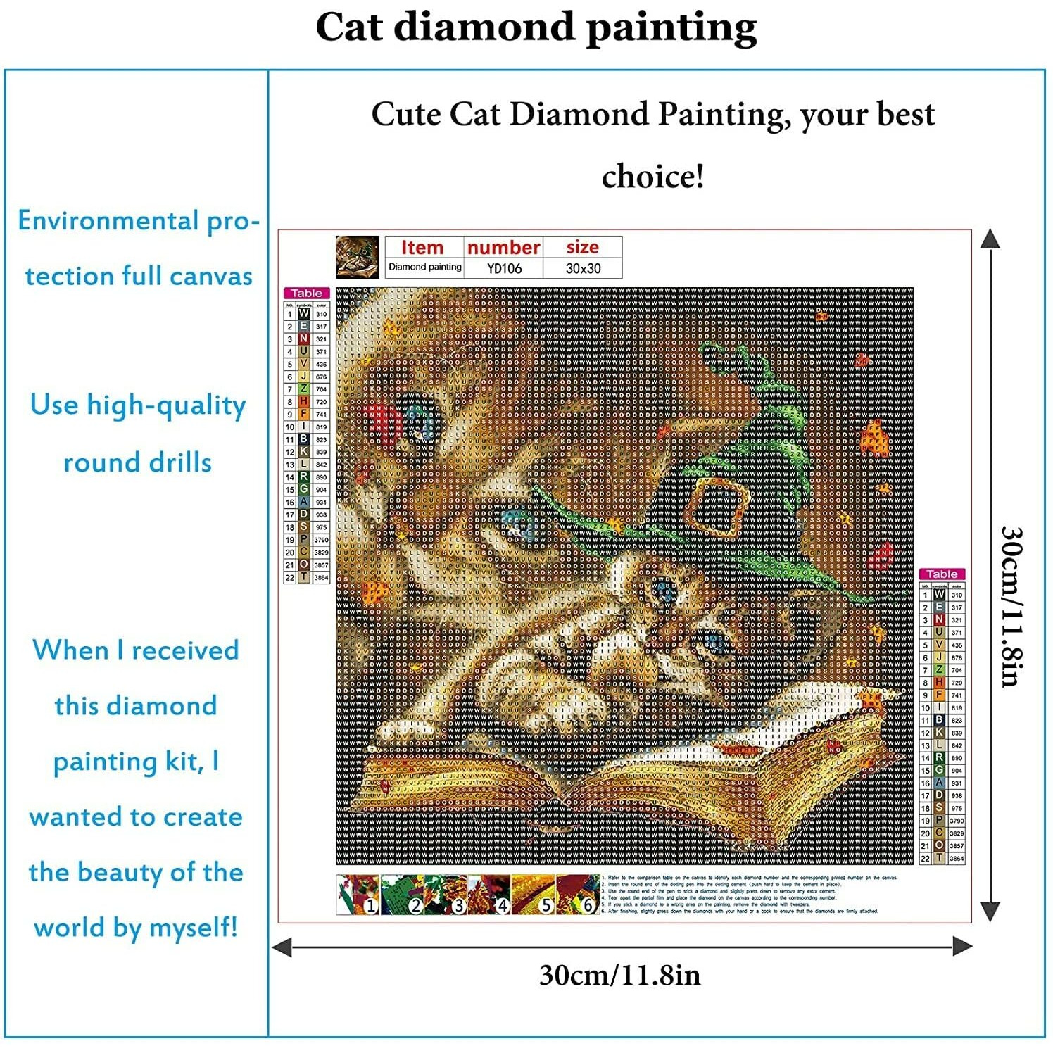 Street27 Diy 5D Diamond Painting By Number Kits Full Drill Rhinestone Embroidery Cross Stitch Pictures Arts Craft For Home Wall Decor (30X30Cm) (Style 1)