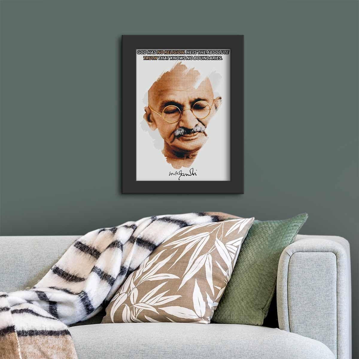 Dmcreativitycraft Motivational Poster Quotes Wall Frames Mahatma Gandhi Posters Framed Freedom Art With Frame For Study Room, Office Or Desk Decoration (9.5 X 12.5 Inches)