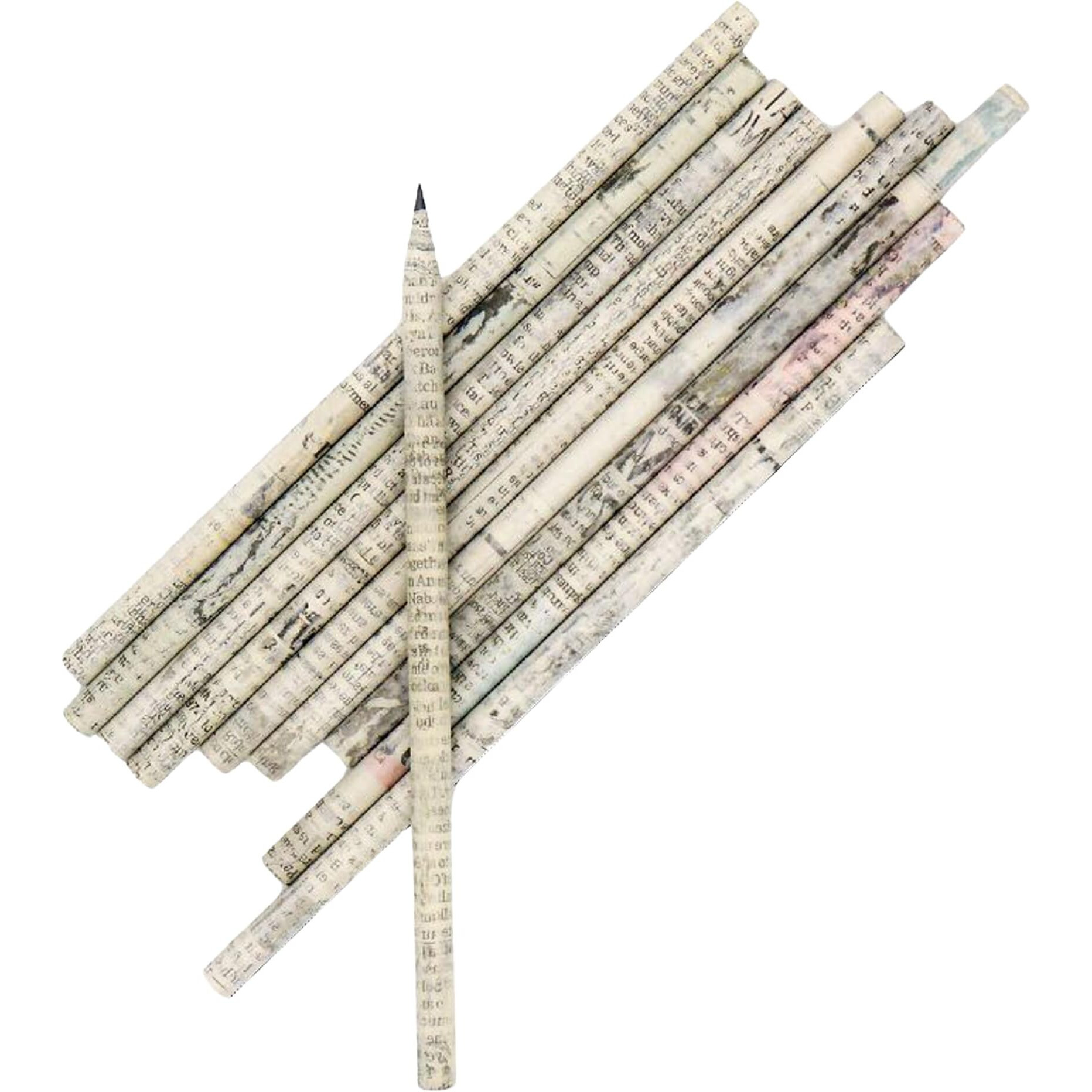 Goodwill Tech Recycled Newspaper Pencils Eco-Friendly For Kids School | Non-Toxic, Suitable For All Art & Craft, General Home, Office Or School Use, Writing, Sketching, Drawing Pack Of 20