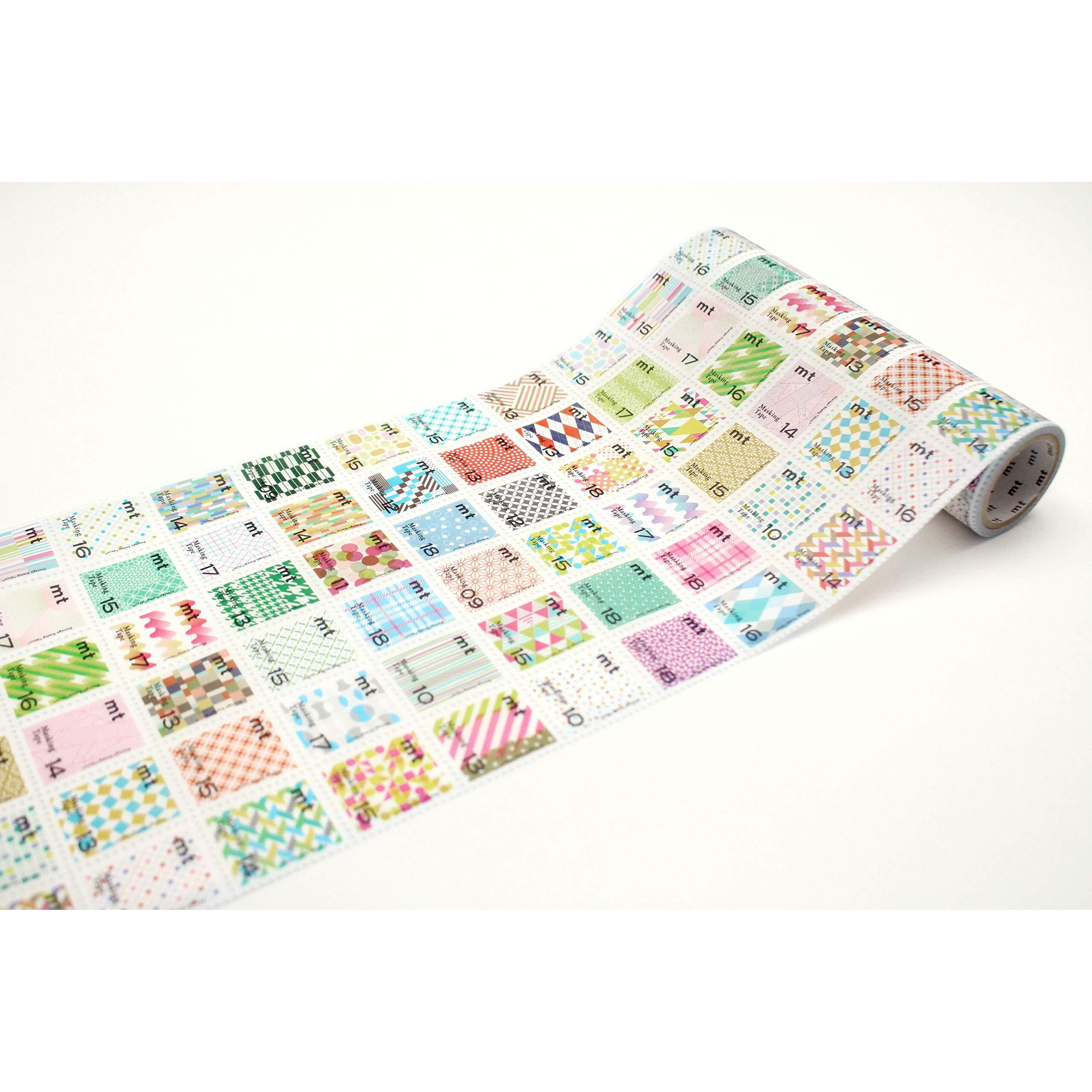 Mt Washi Wrapping Paper, Stamp Deco, 155 Mm X 5 Mtrs (Pack Of 1)