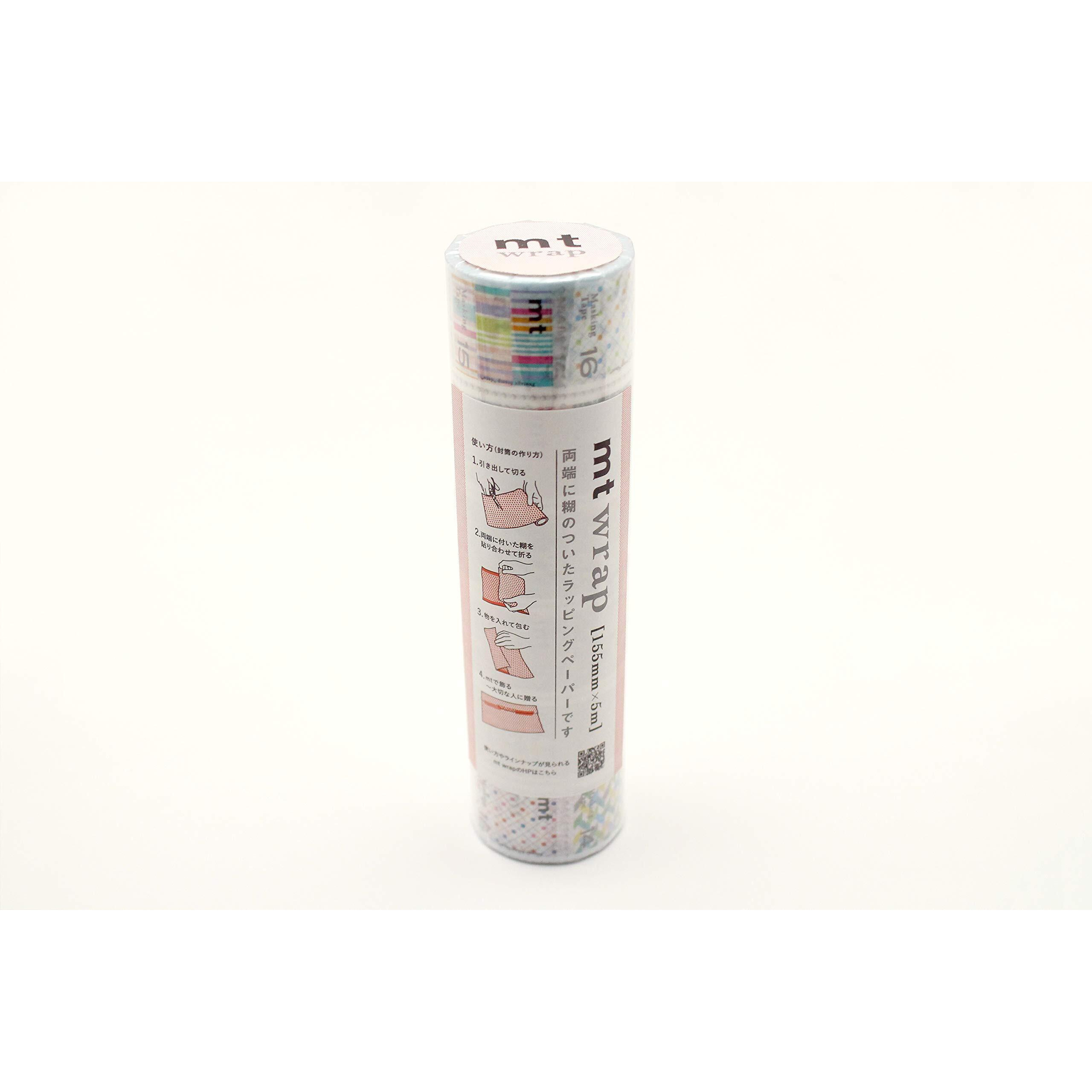 Mt Washi Wrapping Paper, Stamp Deco, 155 Mm X 5 Mtrs (Pack Of 1)