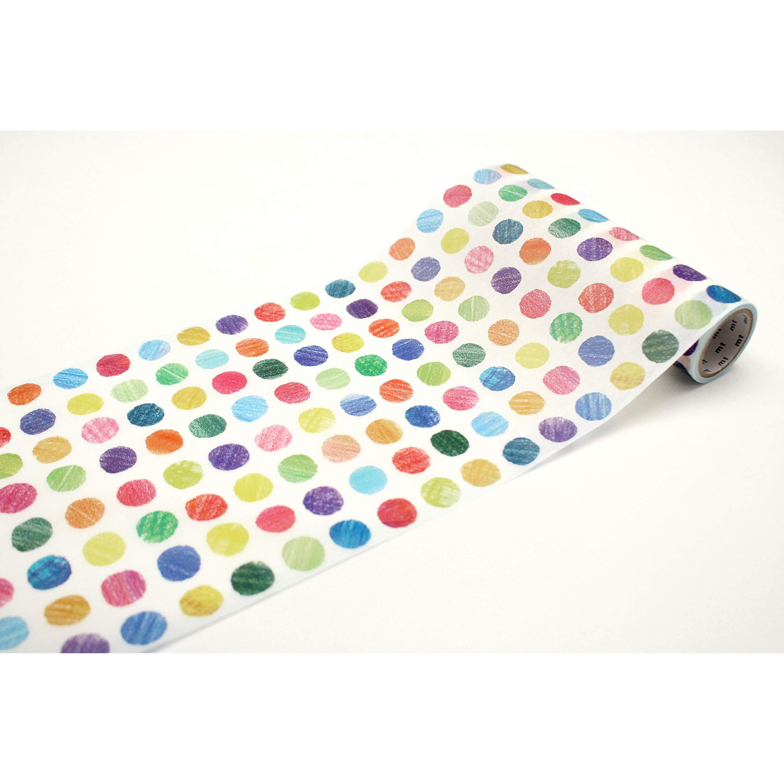 Mt Washi Wrapping Paper, Color Pencil Dot, 155 Mm X 5 Mtrs (Pack Of 1)