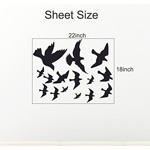 Sticker Yard Vinyl Animals Wall Sticker, 22.04 X 17.71 X 0.39 Inches, Black