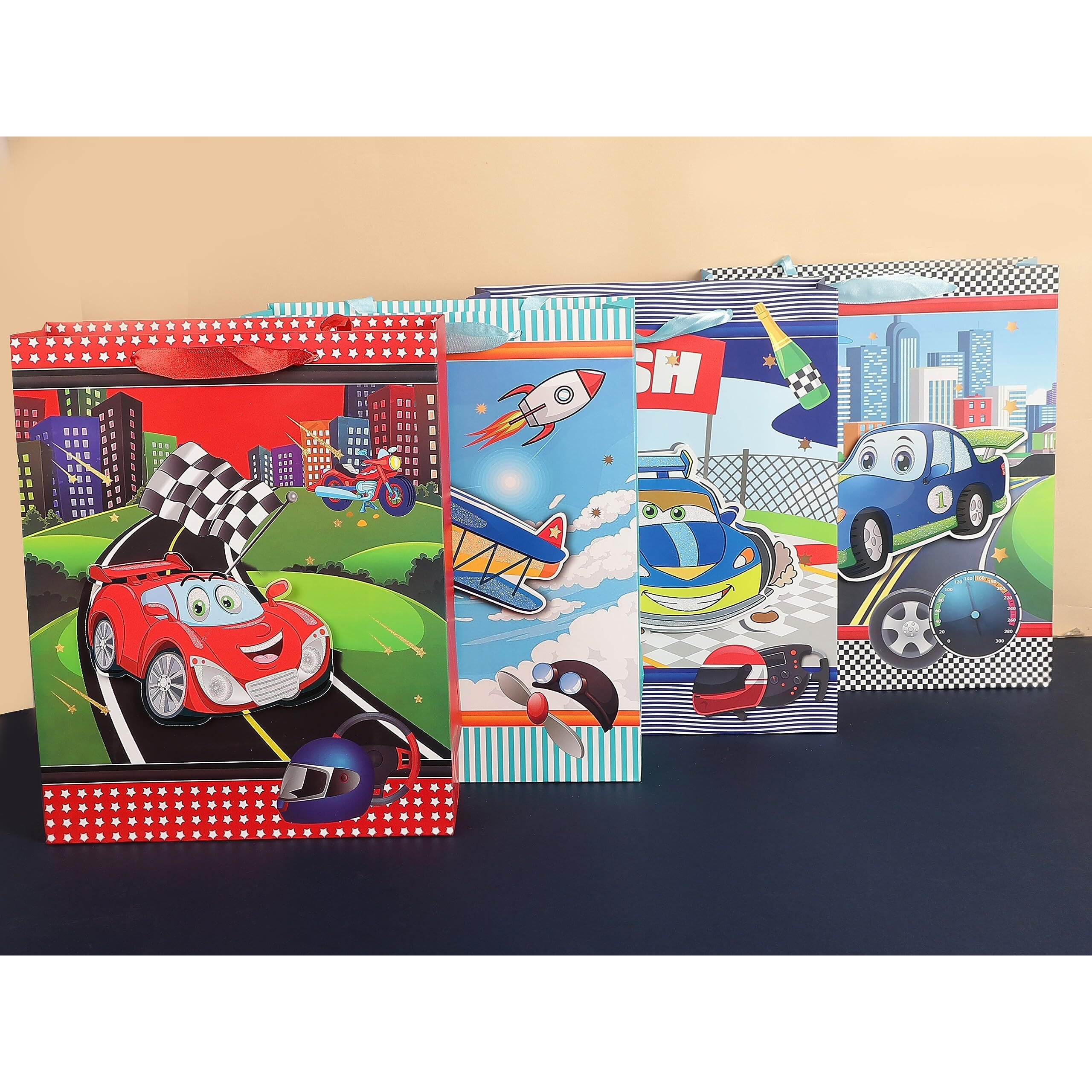 Chocozone Pack Of 6 Paper Bags For Gifts Return Gift Bags For Birthday Baby Shower Gift Bags (26Cm*32Cm)
