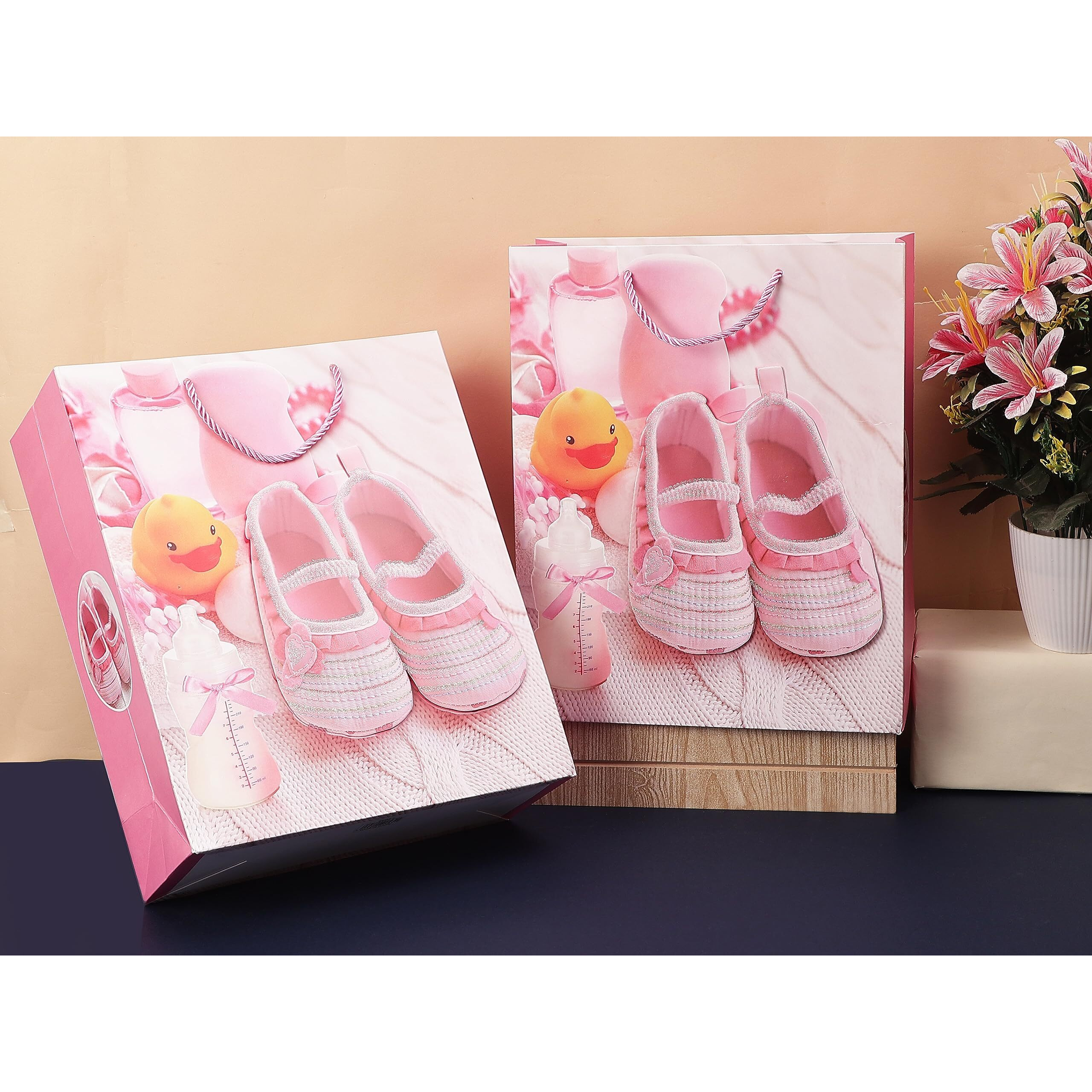 Chocozone Pack Of 6 Paper Bags For Return Gifts Return Gift Bags For Kids Birthday ItS A Girl Baby Shower Return Gift Bags (26Cm*32Cm)