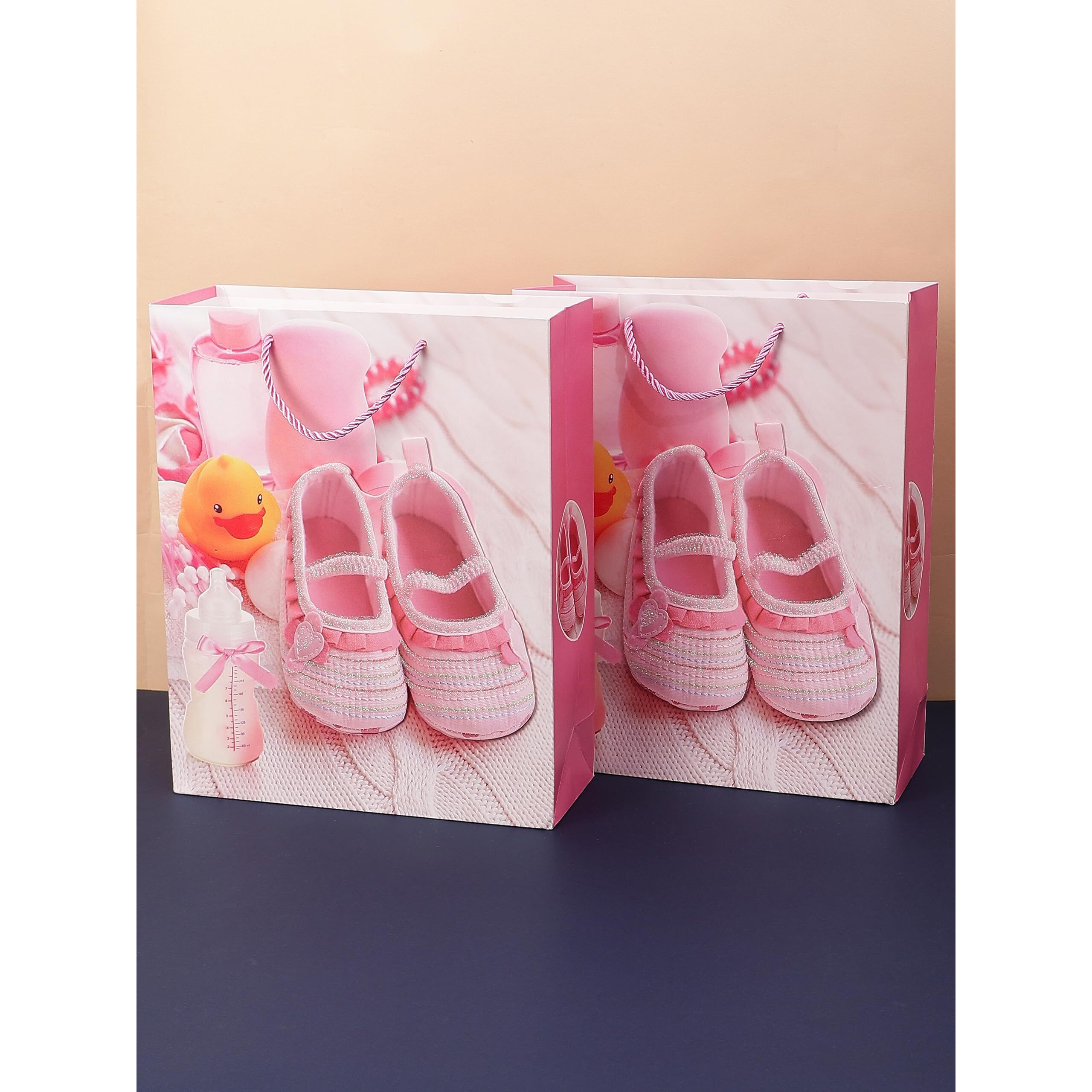 Chocozone Pack Of 6 Paper Bags For Return Gifts Return Gift Bags For Kids Birthday ItS A Girl Baby Shower Return Gift Bags (26Cm*32Cm)