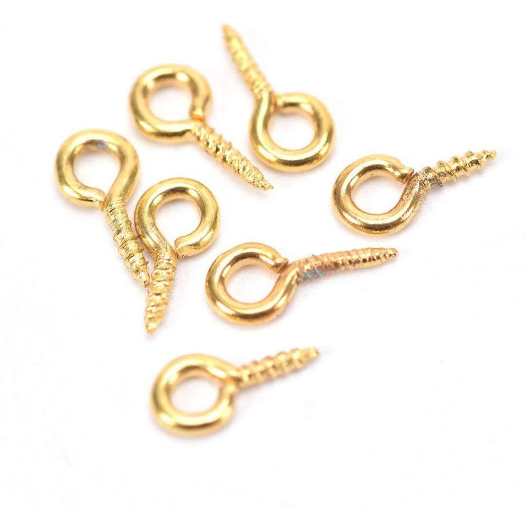 Diy Crafts Design No  15, Pack Of 50 Pcs, Mini Tone Screw Eyes Pin Findings Jewelry Making Find (Design No  15, Pack Of 50 Pcs)