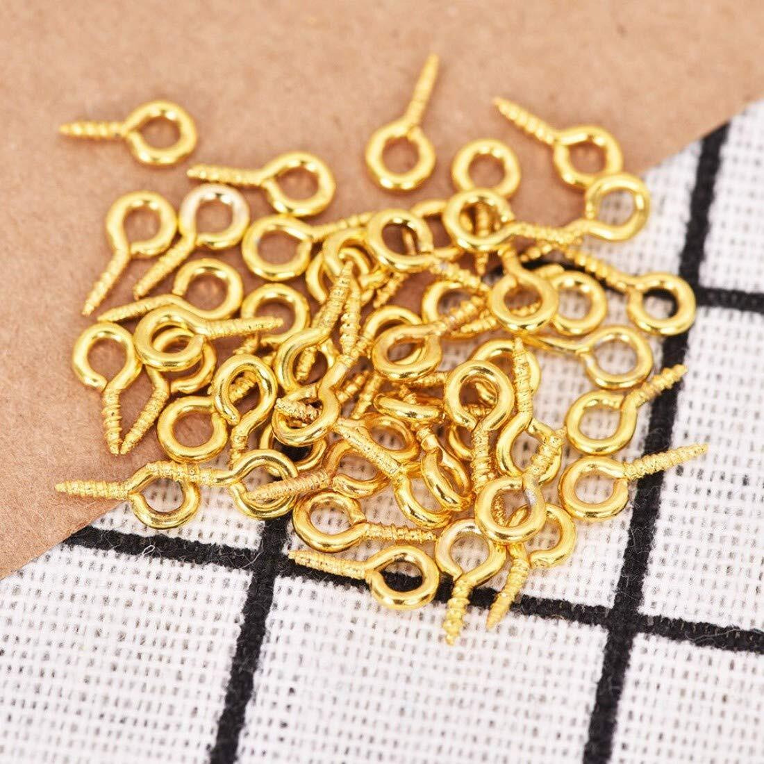 Diy Crafts Design No  15, Pack Of 50 Pcs, Mini Tone Screw Eyes Pin Findings Jewelry Making Find (Design No  15, Pack Of 50 Pcs)