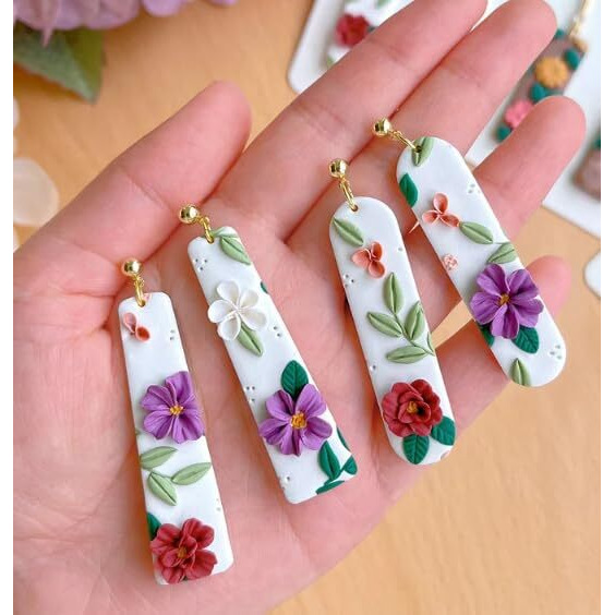 Dhanishtha | Polymer Clay Cutters Geometric Long Shapes Clay Cutters | Clay Tools Cutters | Clay Jewelery Earing Making Tools | Color May Vary | Set Of 10 |