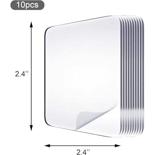 Ramnath Double Sided Tape, Sided Adhesive No Trace Sticker Pads Mounting Tape Super Strong Heavy Duty Washable Sticky Patch Clear Removable Multipurpose Adhesive For Diy Craft Home Office. (10)