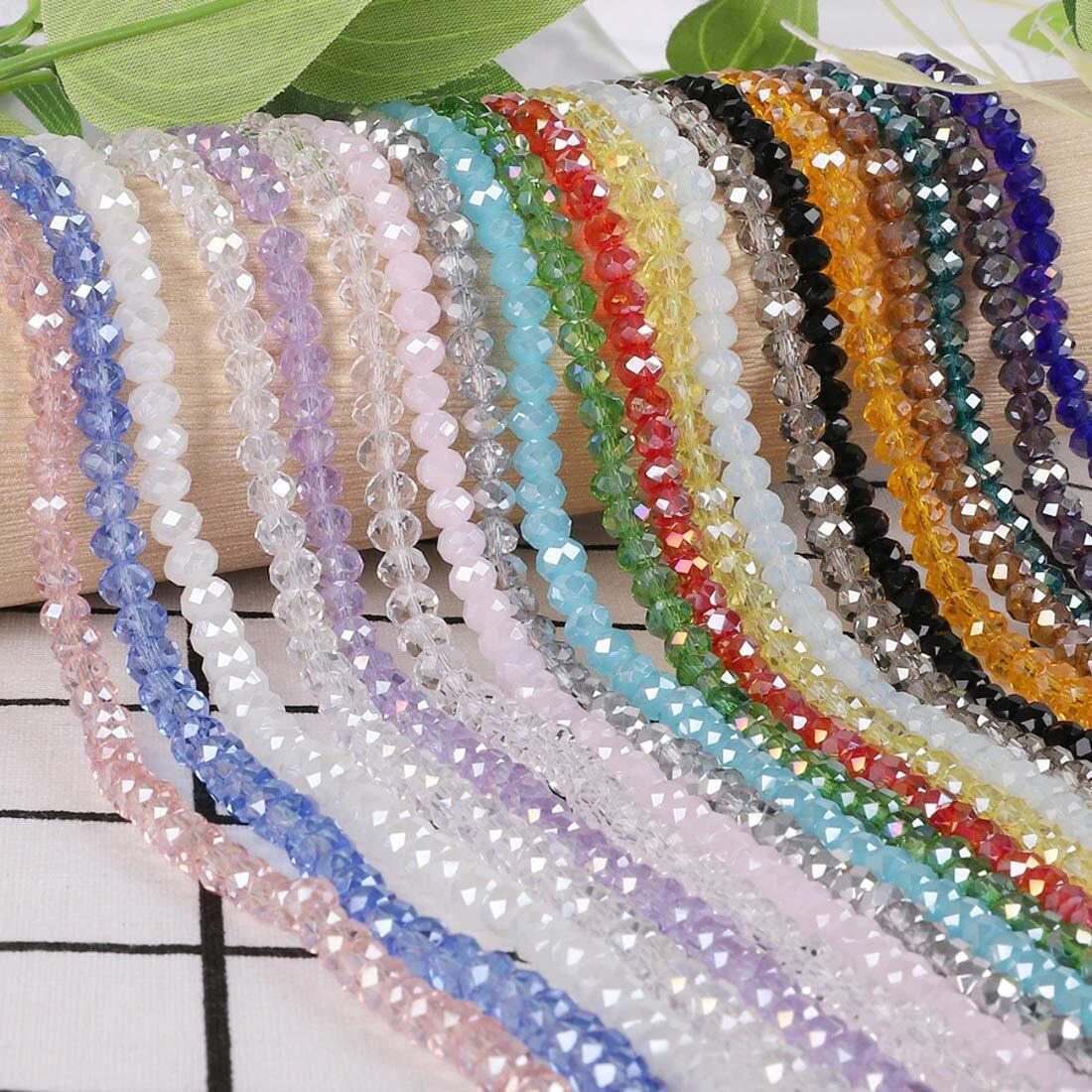 Diy Crafts 2Mm 3Mm 4Mm 6Mm 8Mm Rondelle Austria Faceted Crystal Beads Glass Beads Round Loose Spacer Beads For Jewelry Making, 3Mm 145 Piece