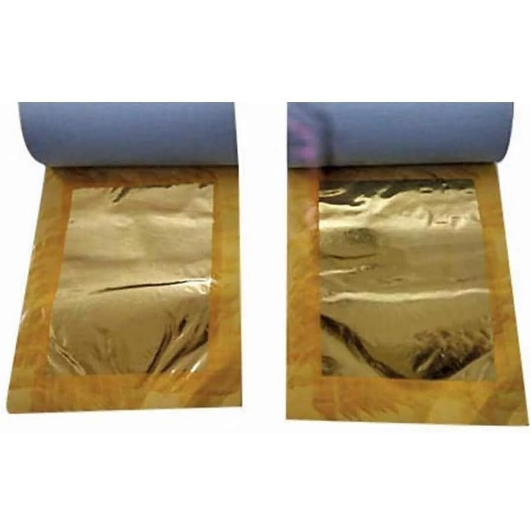 24K Gold Foils, 43 Size 25 Pages Gold Foils Booklet,For Tanjore Painting Kundan Work Traditional Arts,Mysore Painting,Jewelry,Art And Crafts Home Decoration Etc