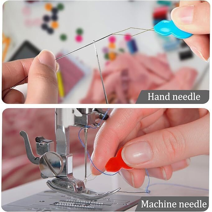 Rianz Needle Threaders, Plastic Needle Threaders For Hand Sewing, Gourd Shaped Sewing Machine Needle Threaders, Threader For Small Eye Needles, Embroidery, Diy Arts (Multi-Color Pack Of 5)