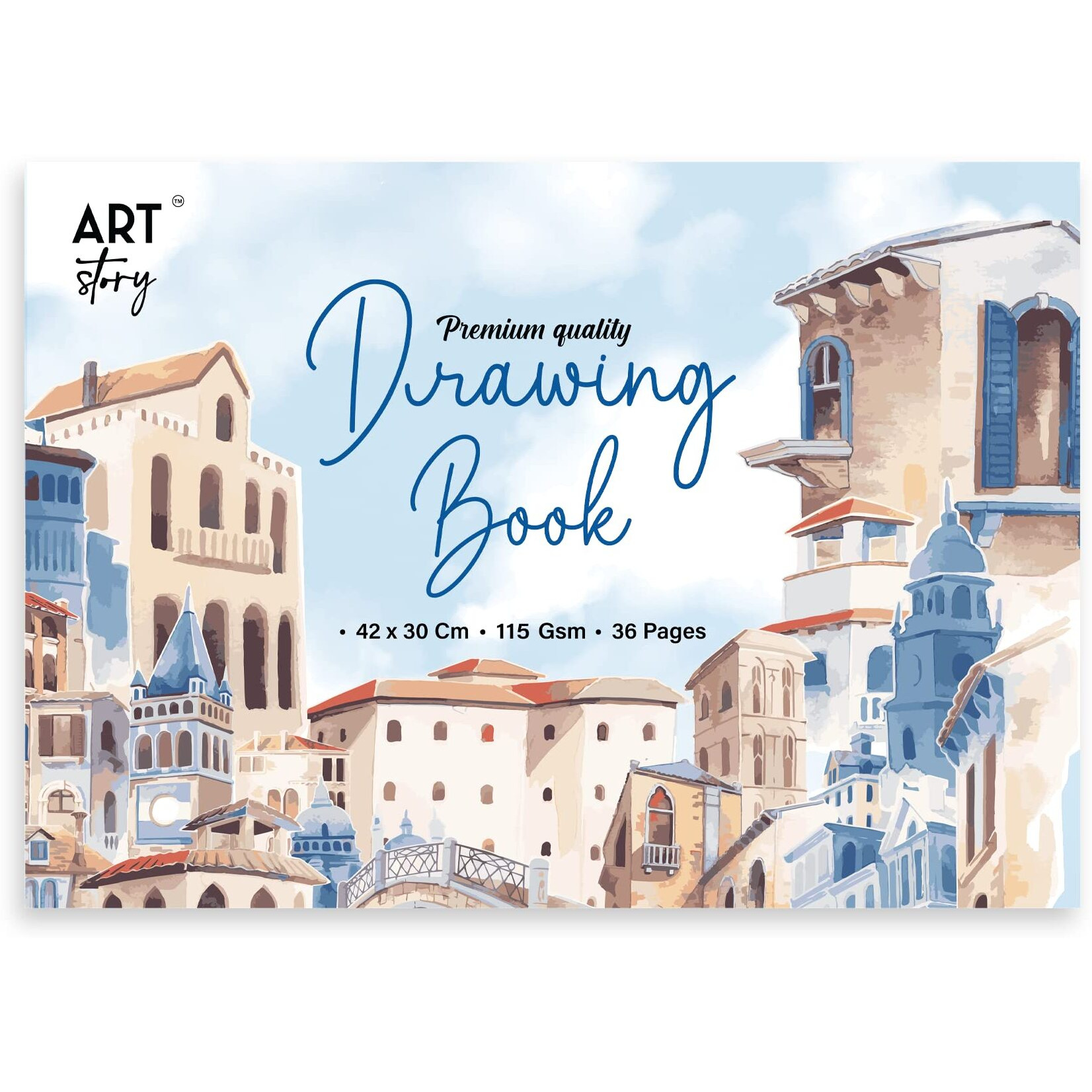 Art Story Premium Drawing Book 42 X 30 Cm, 115Gsm, 36 Pages For Drawing, Colouring And Painting