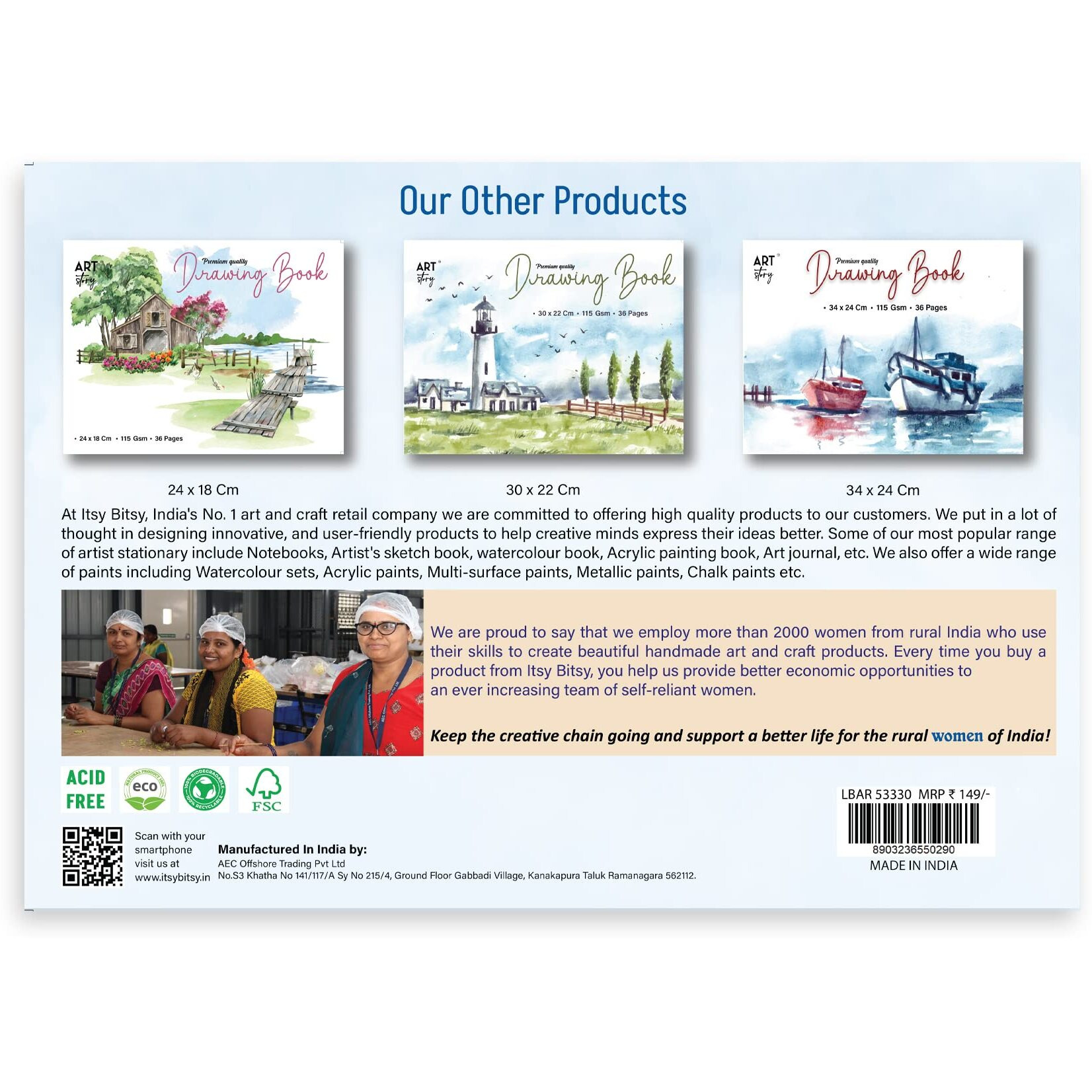 Art Story Premium Drawing Book 42 X 30 Cm, 115Gsm, 36 Pages For Drawing, Colouring And Painting