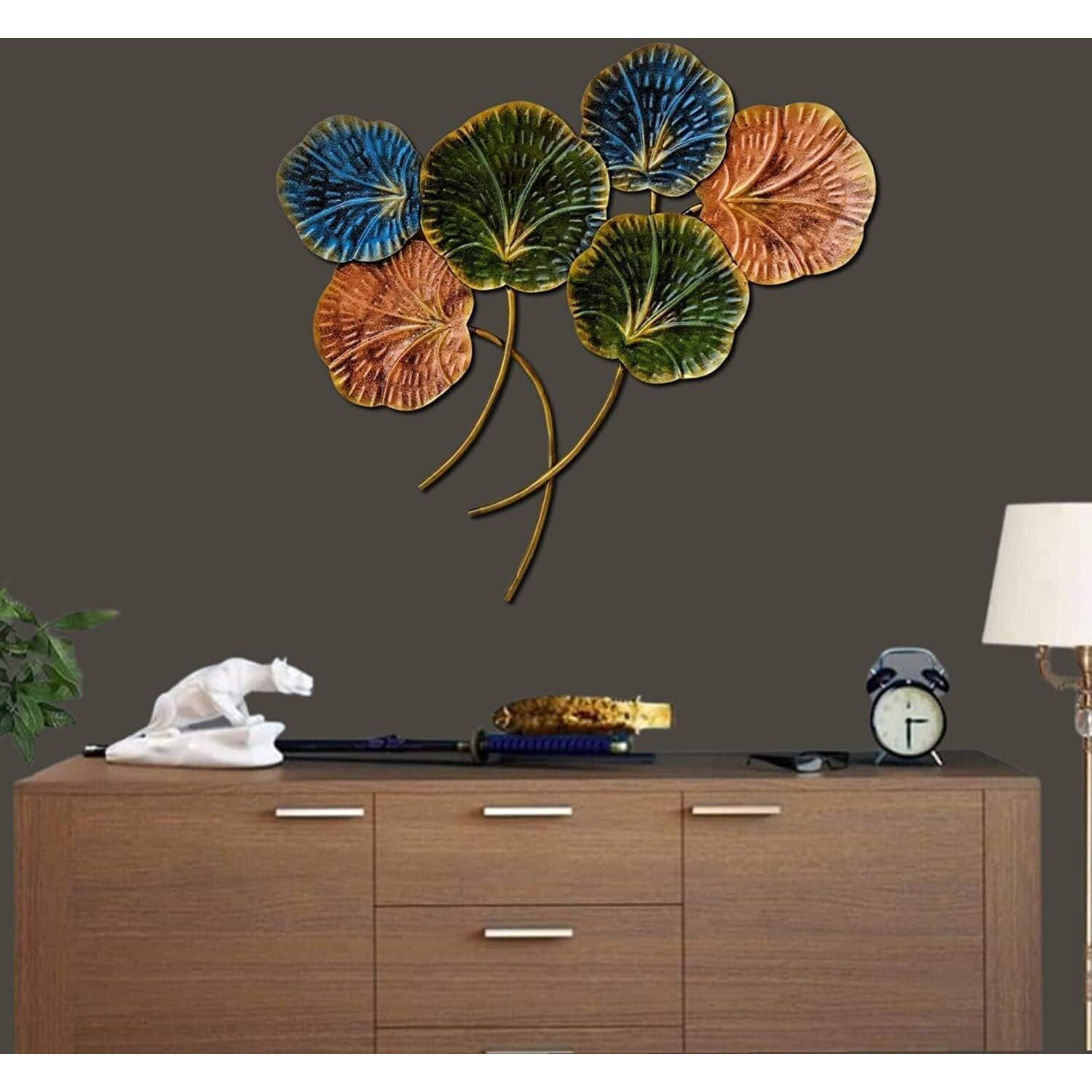 Anshika International Vintage Multi Flower Metal Wall Art, Wall Hangings For Home Decoration, Wall Sculpture For Living Room Modern Art Decorative Items (Size 30X29 In)