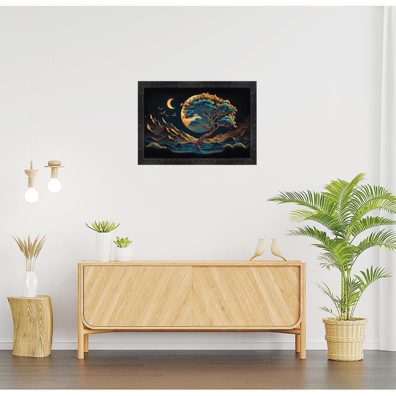 Dharvika Innovations 3D Scenery Painting For Living Room | Wall Decoration Photo Frame - 22786 (14X20 Inch)